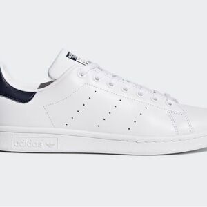 Adidas Stan Smith White and Navy Sneakers